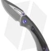 EOS Dorado S Frame Lock Knife Black DLC Ti/CF Purple (3" TT) -Benchmadess Zone EOS Dorado S 808 Gray CF Purple HW SW BHQ 102095 jr