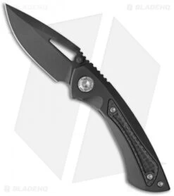 EOS Dorado S Frame Lock Knife Black DLC Titanium/CF (3" Black DLC)