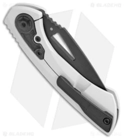 EOS Dorado S Frame Lock Knife White Stormtrooper Ti/CF (3" Black CTS-XHP) -Benchmadess Zone EOS Dorado S FL Black White Stormtrooper Black BHQ 169104 jr side