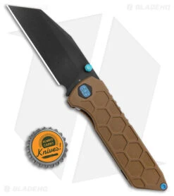 EOS Micro Surgeon Frame Lock Knife Bronze Hex Ti (3.25" Black CTS-XHP) -Benchmadess Zone EOS Micro Surgeon FL Bronze Hex Ti Blue Black BHQ 176956 jr bottlecap