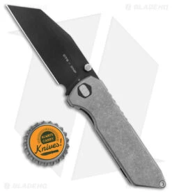 EOS Micro Surgeon Frame Lock Knife Stonewash Titanium (3.25" Black CTS XHP) -Benchmadess Zone EOS Micro Surgeon FL SW Black Black BHQ 169129 jr bottlecap