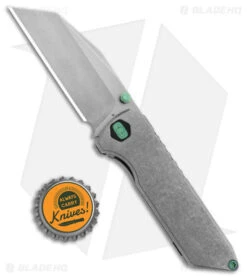 EOS Micro Surgeon Frame Lock Knife Stonewash Titanium (3.25" Stonewash CTS XHP) -Benchmadess Zone EOS Micro Surgeon FL SW Green SW BHQ 169130 jr bottlecap