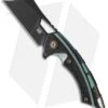 EOS Mini Nautilus Frame Lock Knife Black/ Antique Green Titanium (3.25" Black)