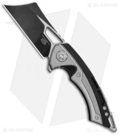 EOS Mini Nautilus Frame Lock Knife Titanium Satin/Black (3.1" Black)