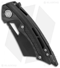 EOS Mini Nautilus Frame Lock Knife Titanium/Carbon Fiber Blackout (3" Black) -Benchmadess Zone EOS Mini Nautilus FL Ti Blackout Black BHQ 120713 jr spine