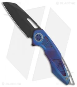 EOS Neptune Flipper Knife Purple/Blue Ano Ti (3.1" Black DLC)