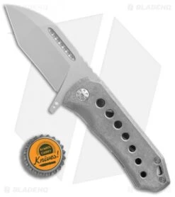 EOS Orca-SW Frame Lock Knife Stonewash Titanium (3" Bead Blast) -Benchmadess Zone EOS Orca S sw ti bb BHQ 75296 er bottlecap