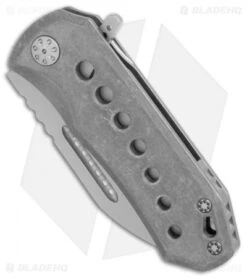 EOS Orca-SW Frame Lock Knife Stonewash Titanium (3" Bead Blast) -Benchmadess Zone EOS Orca S sw ti bb BHQ 75296 er spine