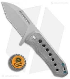 EOS Orca-SW Frame Lock Knife Stonewash Ti/Green Ano Hardware (3" Bead Blast) -Benchmadess Zone EOS Orca S sw ti green ano hw bb BHQ 75295 er bottlecap