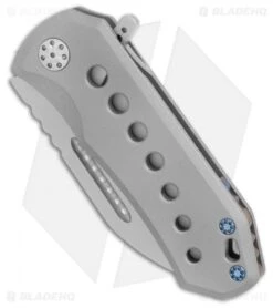 EOS Orca-S Frame Lock Knife Titantum/Ano Hardware (3" Bead Blast) -Benchmadess Zone EOS Orca S ti ano hw bb BHQ 75293 er spine