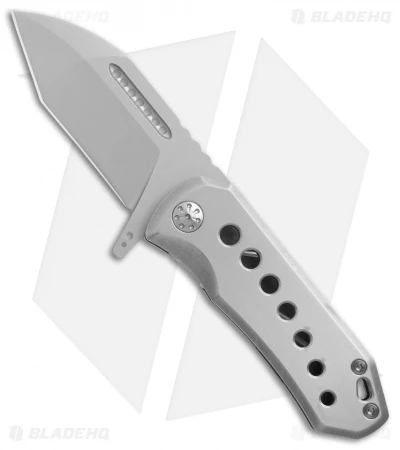 EOS Orca-Ti Frame Lock Knife Titanium/Blue Ano Clip (3" Bead Blast) 3 EOS Orca-Ti Frame Lock Knife Titanium/Blue Ano Clip (3" Bead Blast)