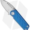 EOS Prawn Friction Folder Knife Blue Titanium (2.1" Satin D2)