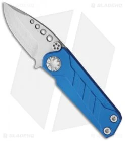 EOS Prawn Friction Folder Knife Blue Titanium (2.1" Satin D2)
