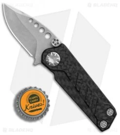 EOS Prawn Friction Folder Knife CF + Black Aluminum (2.1" Stonewash) -Benchmadess Zone EOS Prawn Friction CF Black SW BHQ 86995 er bottlecap