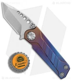 EOS Prawn Tanto Friction Folder Knife Flamed Titanium (2.1" Stonewash) -Benchmadess Zone EOS Prawn Friction Ti Flame Anodized SW BHQ 86998 er bottlecap