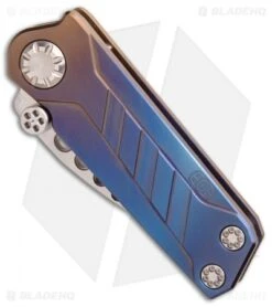 EOS Prawn Tanto Friction Folder Knife Flamed Titanium (2.1" Stonewash) -Benchmadess Zone EOS Prawn Friction Ti Flame Anodized SW BHQ 86998 er spine