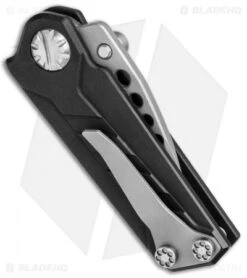 EOS Prawn Tanto Friction Folder Knife Black Aluminum (2.1" Gray) -Benchmadess Zone EOS Prawn Tanto Friction Folder Black Aluminum Gray BHQ 80945 jr side