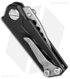 EOS Prawn Tanto Friction Folder Knife Black Aluminum (2.1" Stonewash) -Benchmadess Zone EOS Prawn Tanto Friction Folder Black Aluminum SW BHQ 80946 jr side