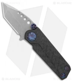 EOS Prawn Tanto Friction Folder Knife CF + Flamed Ti (2.1" Stonewash)