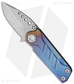 EOS Prawn Friction Folder Knife Flamed Titanium (2.1" Satin D2)
