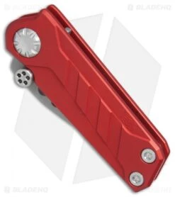 EOS Prawn Friction Folder Knife Red Aluminum (2.1" Gray) -Benchmadess Zone EOS Prawn red aluminum bb BHQ 77462 er spine