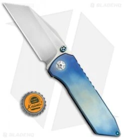EOS Surgeon Frame Lock Knife Blue Ano Titanium (3.75" Satin) -Benchmadess Zone EOS Surgeon Ti Blue Ano Satin BHQ 71841 jr bottlecap
