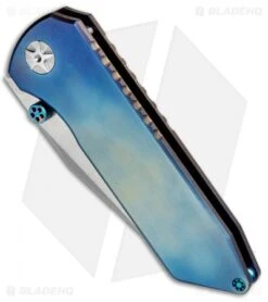 EOS Surgeon Frame Lock Knife Blue Ano Titanium (3.75" Satin) -Benchmadess Zone EOS Surgeon Ti Blue Ano Satin BHQ 71841 jr spine
