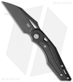 EOS Urchin Friction Folding Knife Black Ti/CF (3.125" Black Nitro-V)