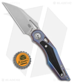 EOS Urchin Friction Folding Knife Flamed Ti/Black CF (3.125" TT Nitro-V) -Benchmadess Zone EOS Urchin Friction Folding Knife Flamed Ti Black CF TT BHQ 98750 jr bottlecap