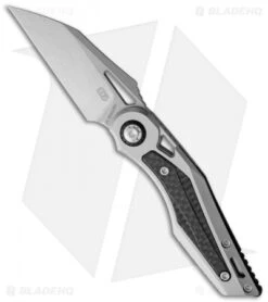 EOS Urchin Friction Folding Knife SW Ti/Black CF (3.125" Stonewash Nitro-V)