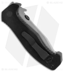 Emerson CQC-15 Liner Lock Knife Tanto Black G-10 (3.9" Satin/SW Serr) -Benchmadess Zone Emerson CQC 15 SFS Knife Tanto with Wave Satin Serr BHQ 8292 jr side