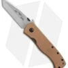Emerson CQC-7V SF Tanto Knife W/ Wave & Tan G-10 Handle (3.3" Stonewash Plain) -Benchmadess Zone Emerson CQC 7V tanto wave tan G10 sw plain BHQ 10626 er