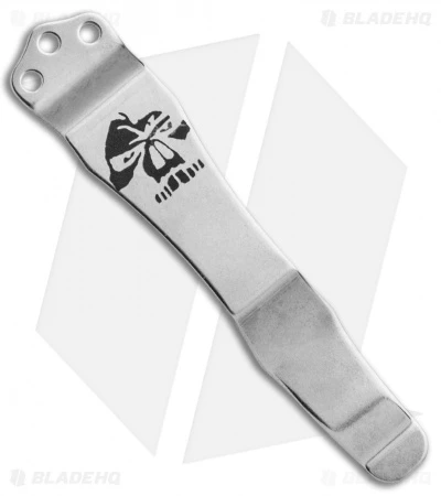 Emerson "Emerson Skull" Replacement Pocket Clip (Satin) 3 Emerson "Emerson Skull" Replacement Pocket Clip (Satin)