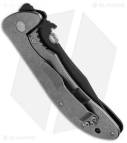 Emerson Iron Dragon Frame Lock Knife Black G-10 (3.75" Black Serr) BTS -Benchmadess Zone Emerson Iron Dragon Black G 10 Black Serr BTS BHQ 67703 jr side