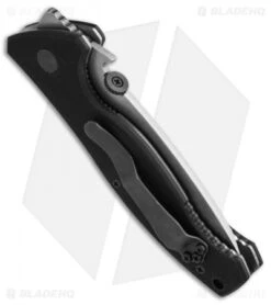 Emerson SOCFK-B SFS Special Operation Command Knife (3.375" Stonewash Serr) -Benchmadess Zone Emerson Journeyman SFS Tanto Black SW Serr SOCKFKB SFS BHQ 50344 jr side