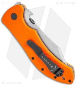 Emerson Market Skinner Liner Lock Knife Orange G-10 (3.9" Stonewash) -Benchmadess Zone Emerson Market Skinner LL Orange G 10 SW BHQ 110497 jr side