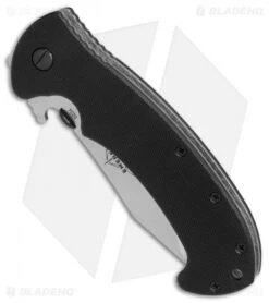 Emerson Tiger Liner Lock Knife Black G-10 (3.8" Stonewash) -Benchmadess Zone Emerson Tiger Black G10 SW BHQ 80581 er spine