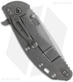 Hinderer Knives XM-24 Spanto Flipper Knife ACU Camo (4" Stonewash) -Benchmadess Zone Hinder knives xm24 g10 back 2