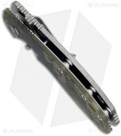 Hinderer Knives XM-24 Spanto Flipper Knife ACU Camo (4" Stonewash) -Benchmadess Zone Hinder knives xm24 g10 camo side