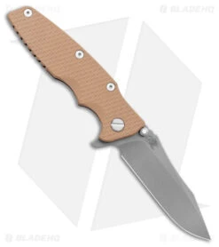 Hinderer Eklipse Frame Lock Knife Coyote G-10/Battle Bronze LH (3.5" Stonewash)