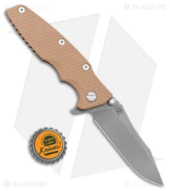 Hinderer Eklipse Frame Lock Knife Coyote G-10/Battle Bronze LH (3.5" Stonewash) -Benchmadess Zone Hinderer Eklipse FL Coytoe G 10 Battle Bronze BB BHQ 179704 jr bottlecap