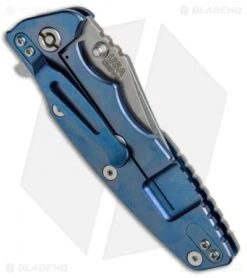 Hinderer Knives Eklipse Gen 2 Bowie Knife Tan G-10/Blue Ti (3.5" Stonewash) -Benchmadess Zone Hinderer Eklipse Gen 2 Bowie Tan Blue BHQ 52227 jr side