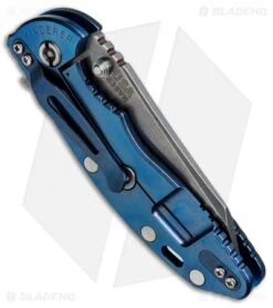 Hinderer Knives Fatty Edition XM-18 3.5 Wharncliffe Knife Black/Blue Ano (SW) -Benchmadess Zone Hinderer Fatty Ed XM 18 Warncliffe Black Blue Ano BHQ 49824 jr side