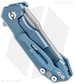 Hinderer Knives Half Track Osseus Knife Blue Ti (2.75" Working Finish) -Benchmadess Zone Hinderer Half Track Evolution Blue Ti Working Finish BHQ 78109 jr side