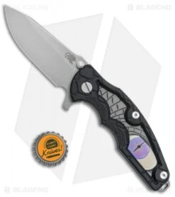 Hinderer Knives Jurassic Knife Raptor Eye Black G-10 (3.375" Working Finish) -Benchmadess Zone Hinderer Jurassic Raptor Eye Black Working Finish BHQ 78110 jr bottlecap