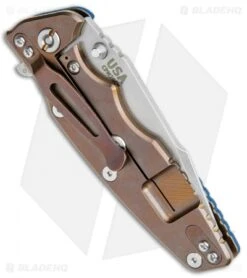 Hinderer Knives Eklipse Flipper Knife Blue/Black G-10 Bronze (3.5" Stonewash) -Benchmadess Zone Hinderer Knives Eklipse Harpoon Tanto Blue Black G 10 Bronze SW BHQ 26635 jr side