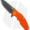 Hinderer Knives Jurassic Frame Lock Knife Textured Orange (3.5" Black SW) -Benchmadess Zone Hinderer Knives FL Textured Orange G 10 Black SW BHQ 135671 jr