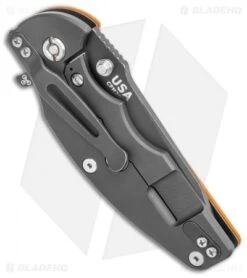 Hinderer Knives Jurassic Frame Lock Knife Textured Orange (3.5" Black SW) -Benchmadess Zone Hinderer Knives FL Textured Orange G 10 Black SW BHQ 135671 jr side
