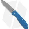 Hinderer Knives Firetac Recurve Frame Lock Knife Blue/Battle Blue (3.6" SW) -Benchmadess Zone Hinderer Knives Firetac Recurve FL Blue Battle Blue Working BHQ 121518 jr