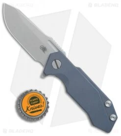 Hinderer Knives Half Track Frame Lock Knife Battle Blue Ti (2.75" Working) -Benchmadess Zone Hinderer Knives Half Track battle blue ti working BHQ 76267 er bottlecap